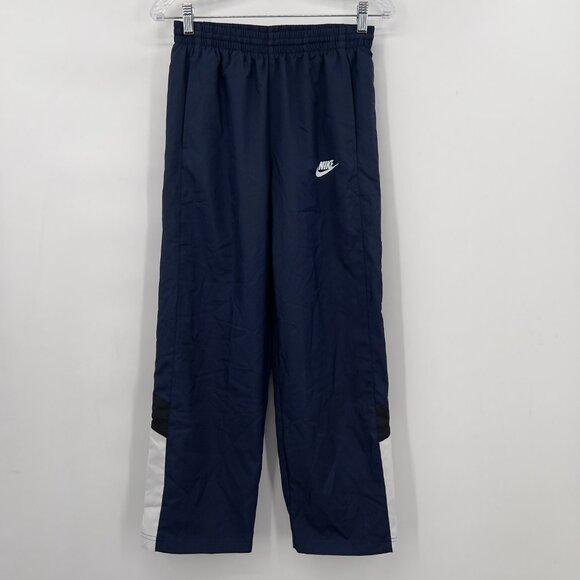 Nike Navy Blue Track Pants with White & Gray Panels Men’s Large - Picture 1 of 12